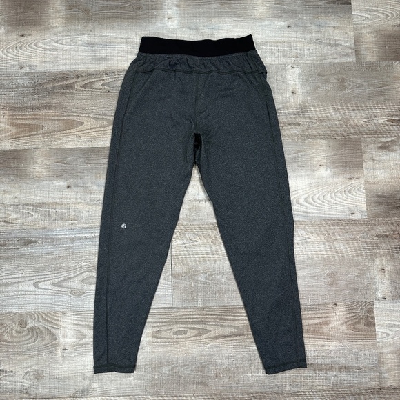 Lululemon Jogger Pants Men's Size Small Heathered Gray Black Waistband Workout - Picture 6 of 9